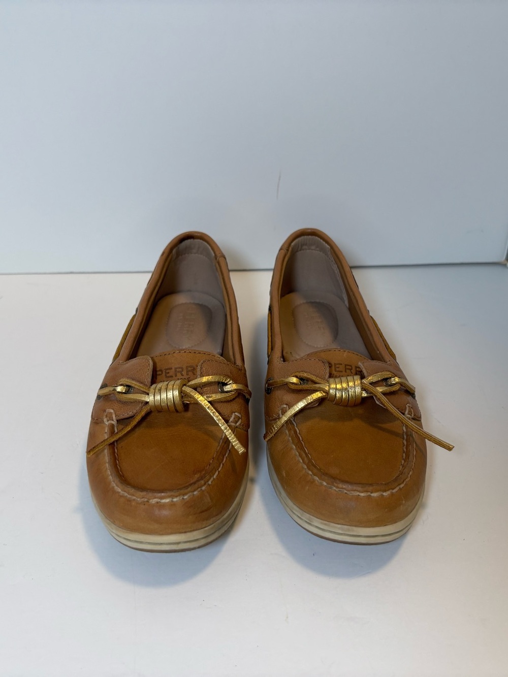 Sperry Top-Sider tan leather boat shoes size 7M US Women’s